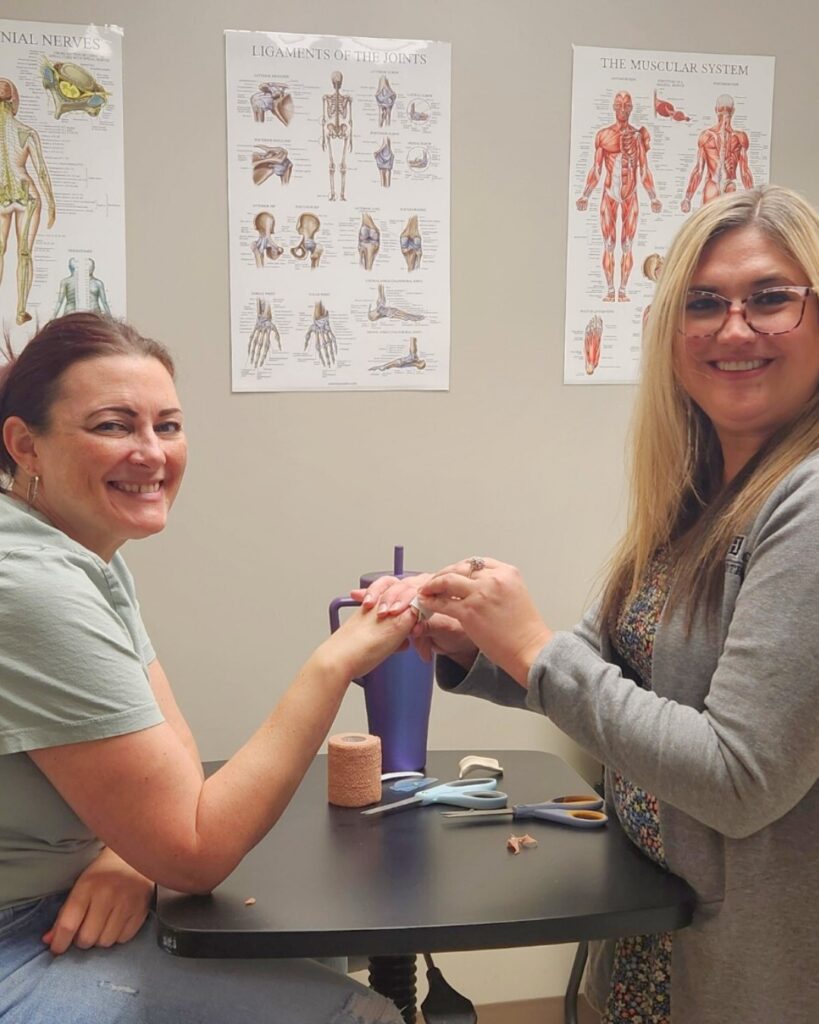 Jess, Occupational Therapist, with patient